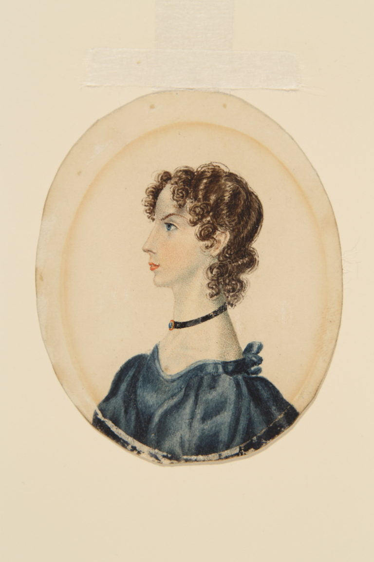 Collana Anne Brontë da ritratto e charm chiave