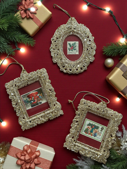 Addobbo Natalizio Bambine Vittoriane - Francobollo UK 1982 - Lady Nostalgia