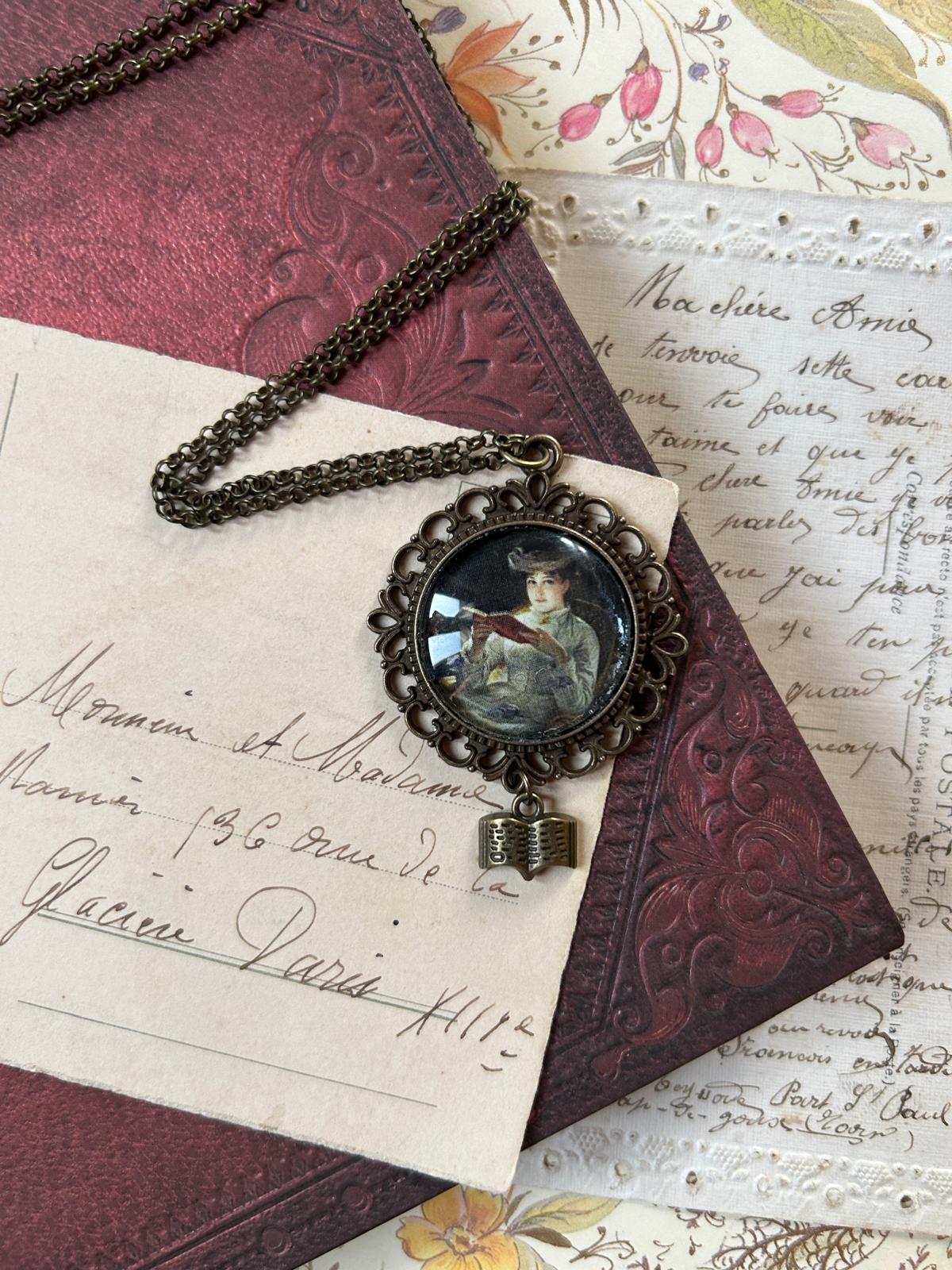 Ciondolo Lettrice - con charm - Lady Nostalgia