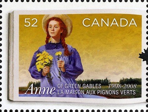 Collana Anna dai capelli rossi (dei tetti verdi) - Lucy Maud Montgomery (francobollo Canada 2008) - Lady Nostalgia