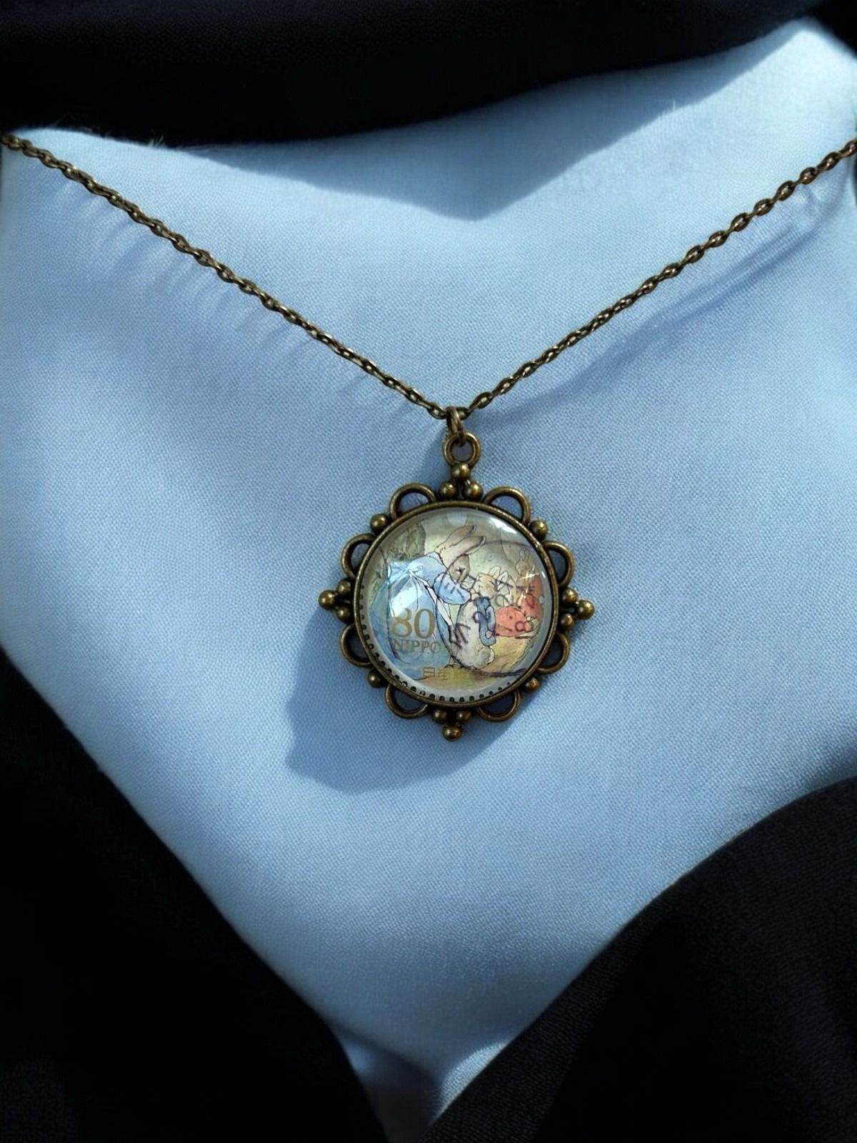 Collana Beatrix Potter - Peter Rabbit tondo - Lady Nostalgia