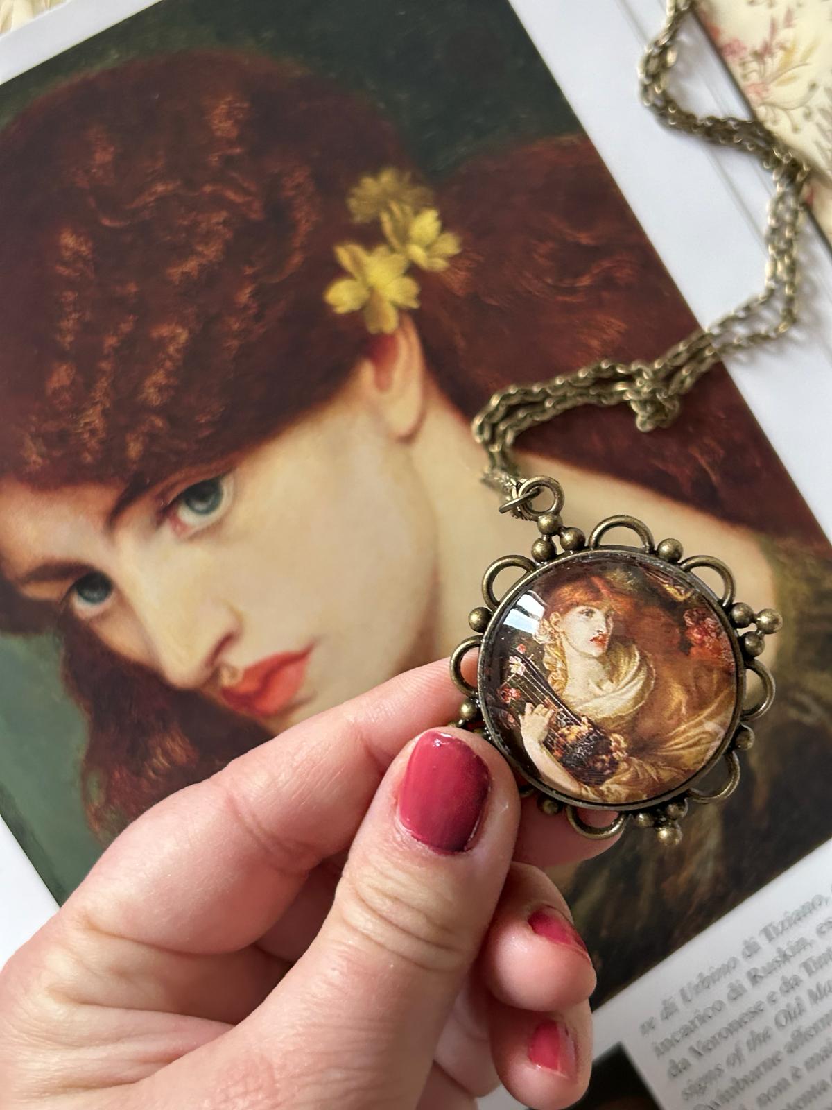 Collana La vedova romana - Dante Gabriel Rossetti (tonda) - Lady Nostalgia