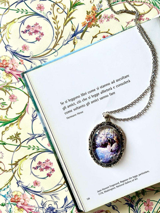 Collana Lettrice in Viola - Lady Nostalgia