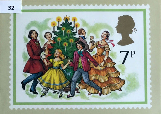 Collana Natale Vittoriano Orizzontale - Francobollo Inglese 1978 - Lady Nostalgia