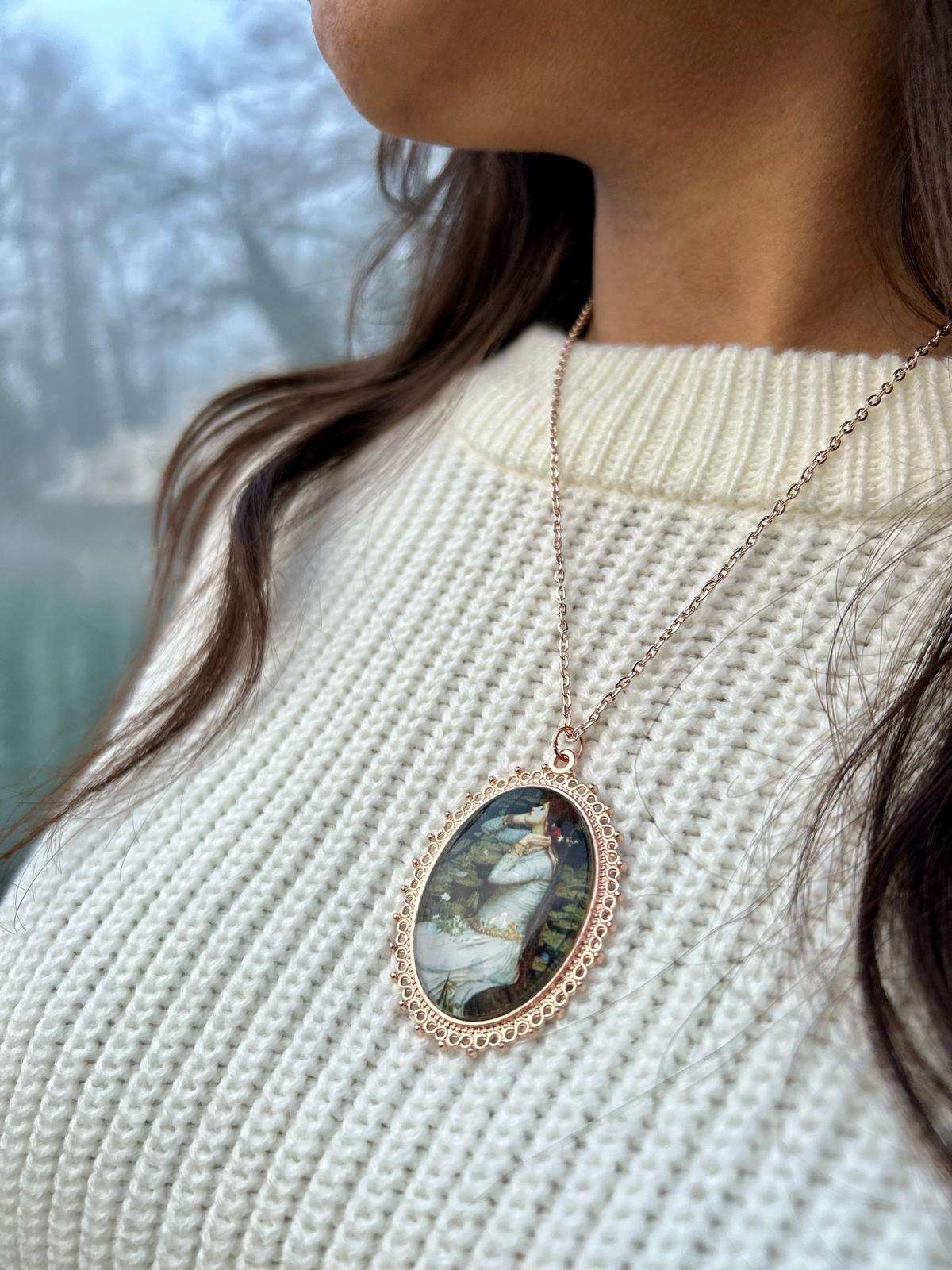 Collana Ofelia in bianco - John William Waterhouse - Lady Nostalgia