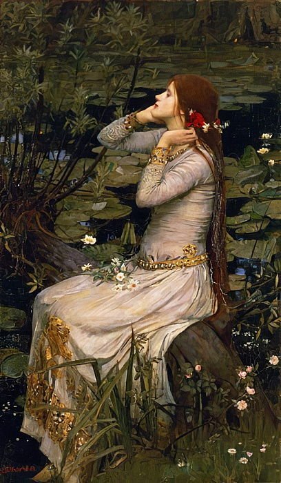 Collana Ofelia in bianco - John William Waterhouse - Lady Nostalgia