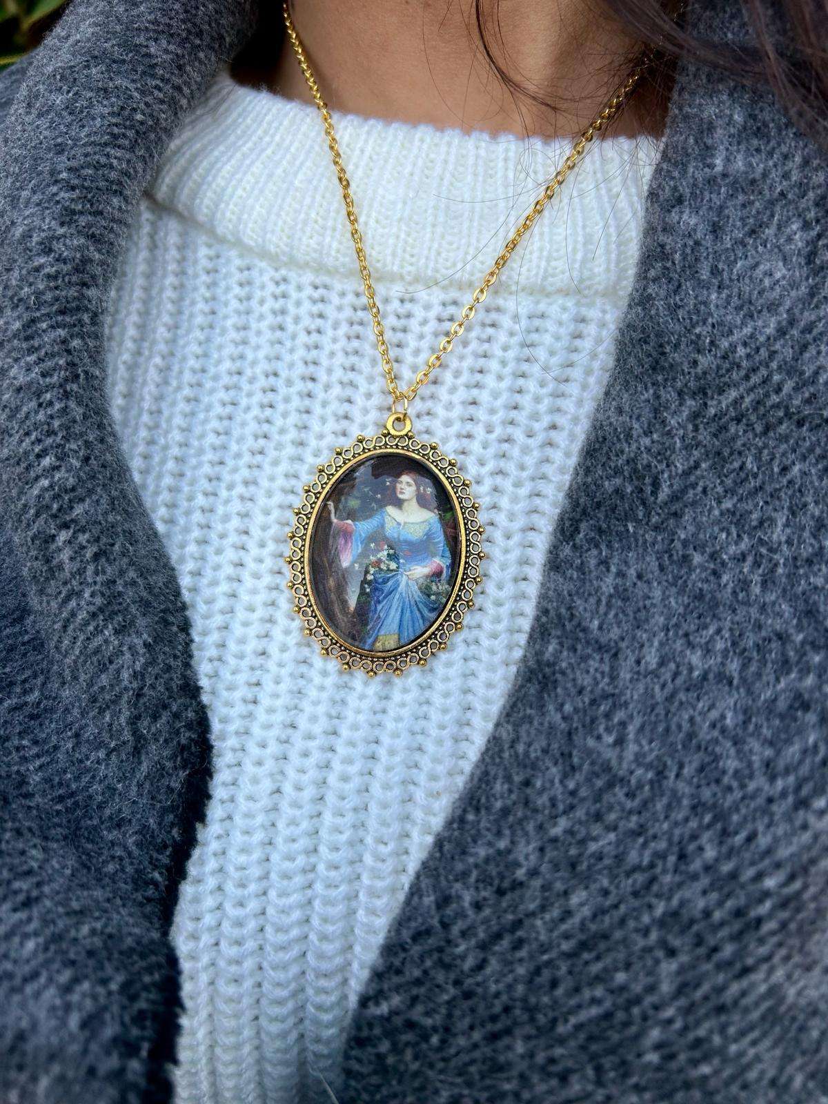 Collana Ofelia in blu - John William Waterhouse - Lady Nostalgia