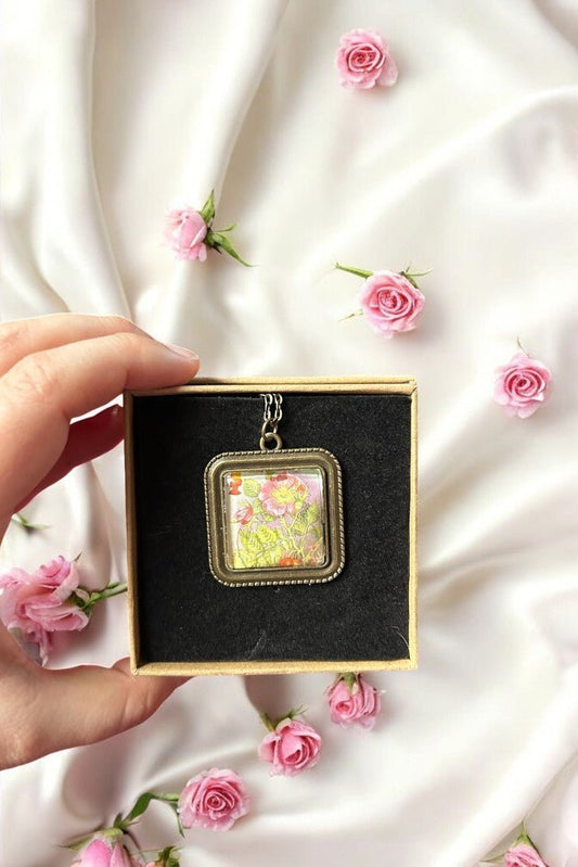 Collana romantica rosa inglese - Lady Nostalgia