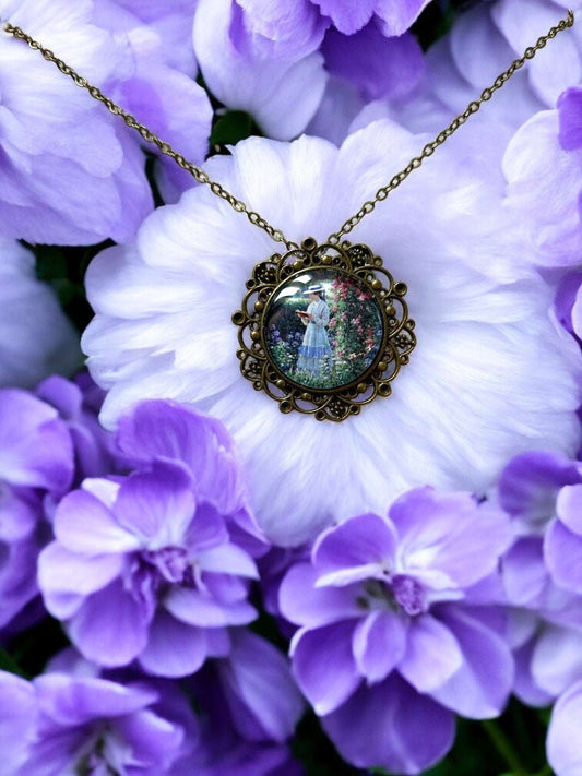 La dolce solitudine (Lettrice) - collana tonda - Lady Nostalgia