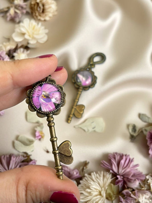 Orecchini chiave Orchidee (francobollo Australia 1996) - Lady Nostalgia