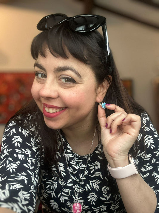 ORECCHINI DAL CUORE BLU - Lady Nostalgia