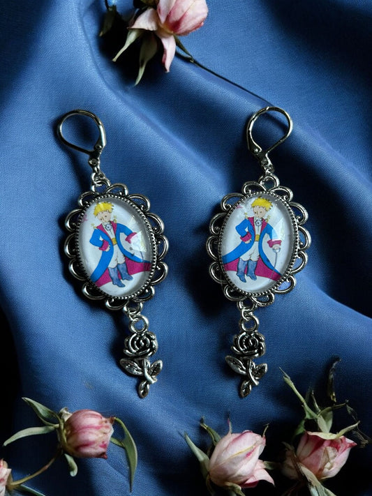 Orecchini "Il Piccolo Principe" - Francobollo Vintage Francese - Lady Nostalgia