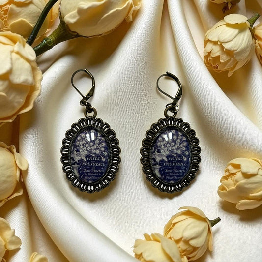 Orecchini Jane Austen Orgoglio e Pregiudizio Bronzo - Lady Nostalgia