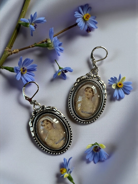Orecchini Jane Austen Ritratto - Lady Nostalgia
