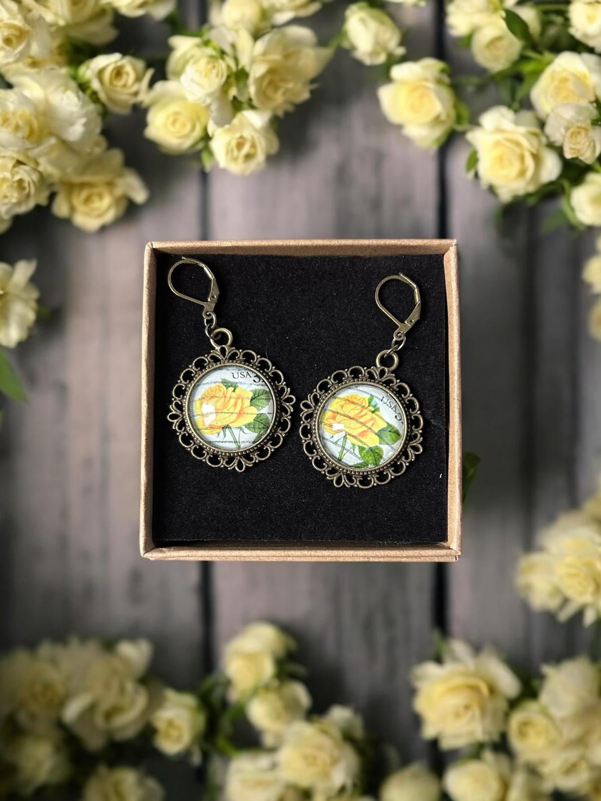 Orecchini Rosa Gialla - Lady Nostalgia