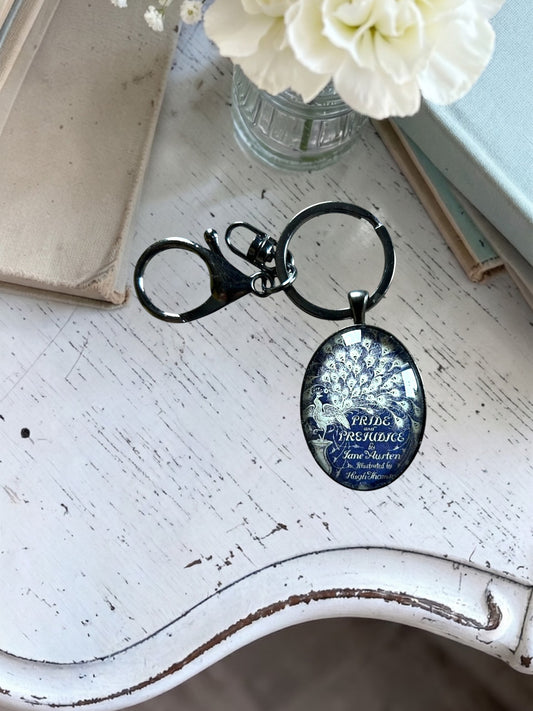 Portachiavi Jane Austen Orgoglio e Pregiudizio Peacock - Lady Nostalgia