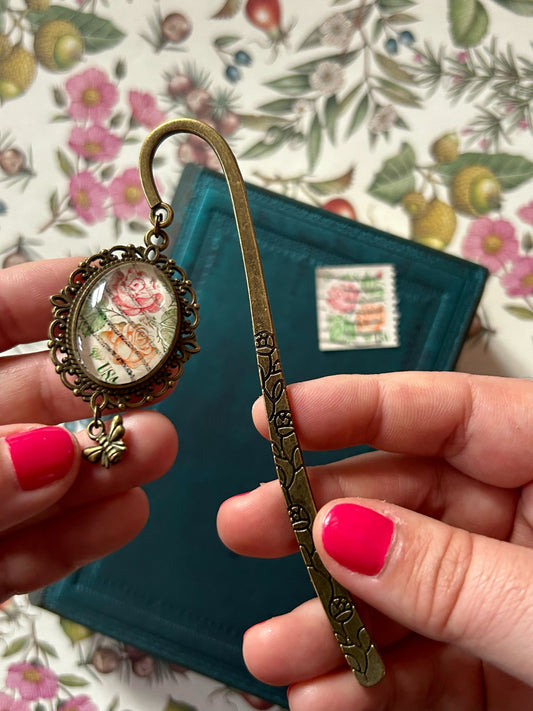 Segnalibro gioiello rose (francobollo USA 1978) - Lady Nostalgia