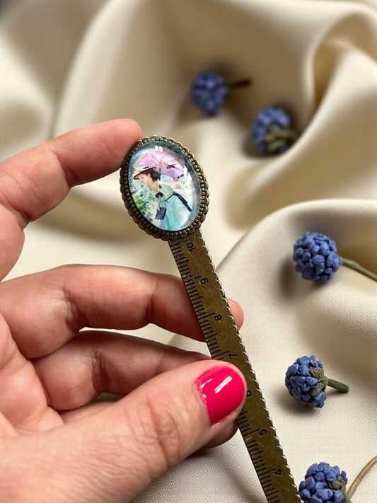 Segnalibro righello Lettrice "Il profumo dei Lillà" - Lady Nostalgia