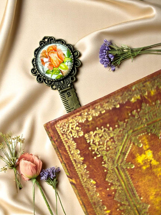 Segnalibro rosa reale tondo - Grazia britannica in formato medaglione 🌹 - Lady Nostalgia