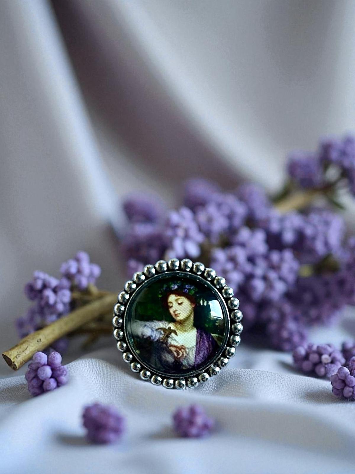 Spilla Corona di Sogni Poynter | Lesbia e il Suo Passero Preraffaelliti | Lady Nostalgia - Lady Nostalgia