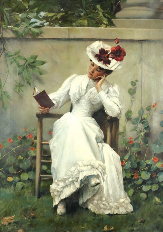Spilla Giardino Segreto Dvořák | Raffinata Lettrice in Giardino | Lady Nostalgia - Lady Nostalgia