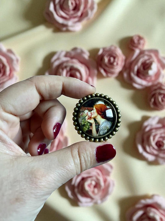 Spilla L'Anima della Rosa Waterhouse | Soul of the Rose Preraffaelliti | Lady Nostalgia - Lady Nostalgia