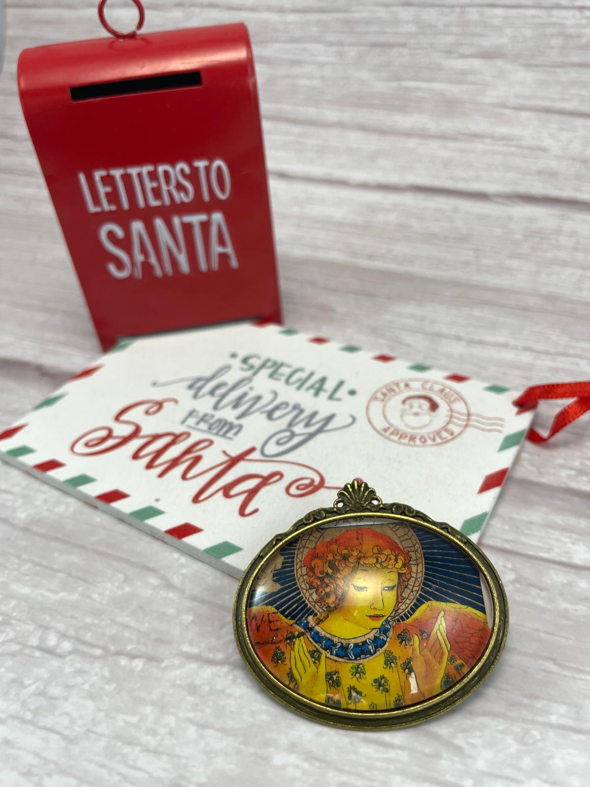 Spilla natalizia angelo dorato - Lady Nostalgia