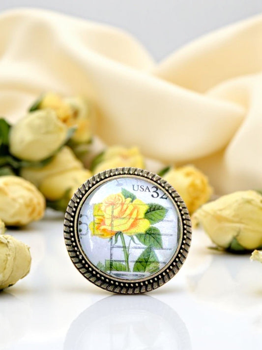 Spilla rosa gialla (francobollo USA 1996) - Lady Nostalgia