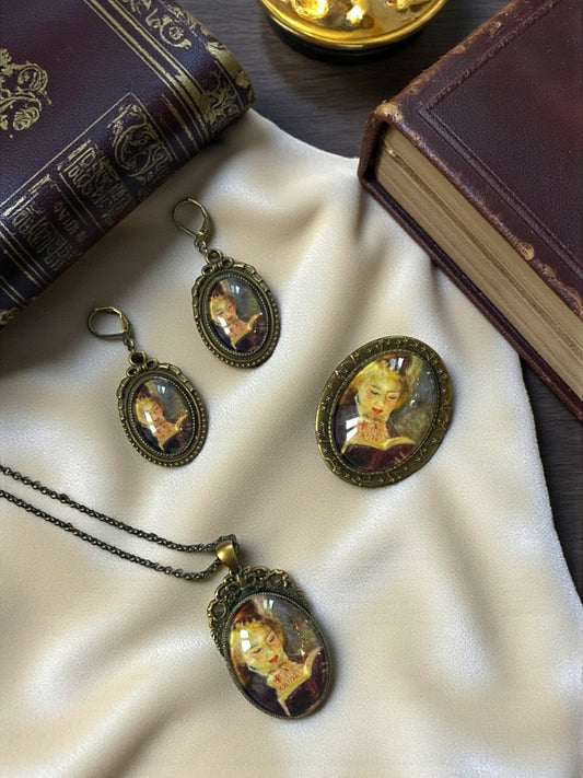 Spilla "La lettrice" - Renoir - Gioiello per lettrici