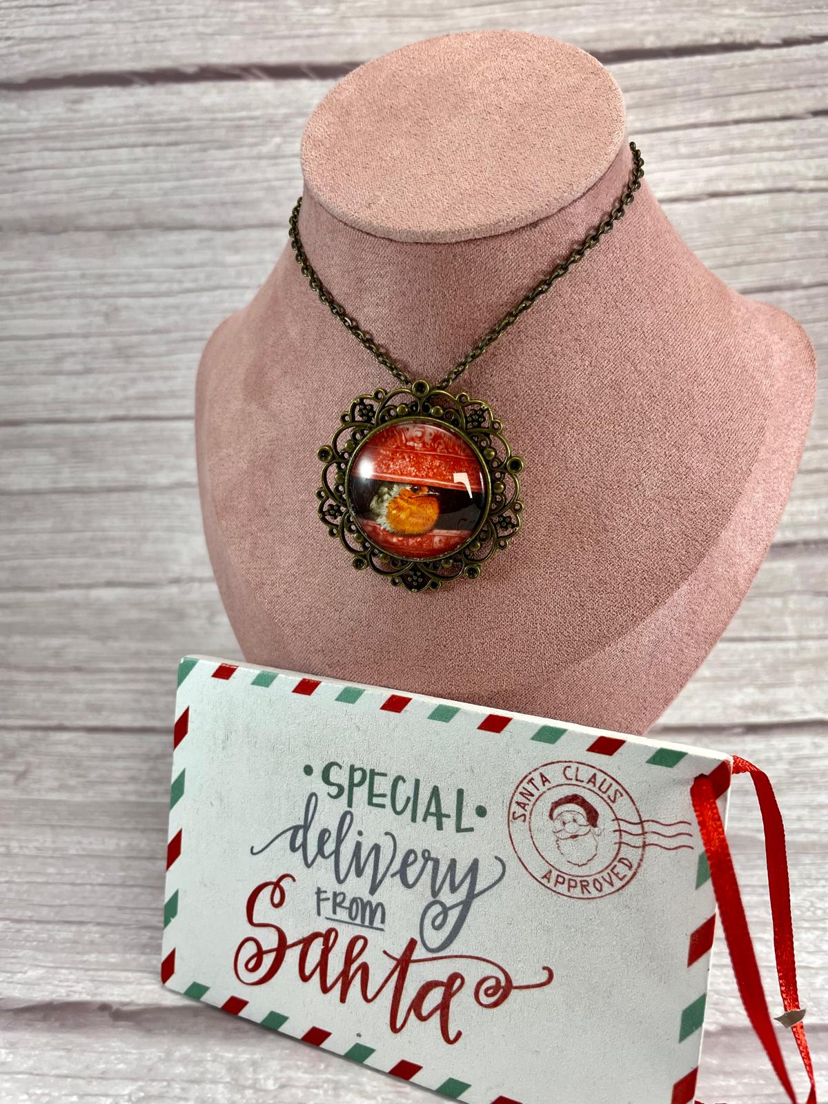 Messaggero d'Inverno - Collana Natale Pettirosso romantico