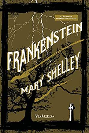 Collana artigianale italiana con ciondolo ovale in bronzo, copertina di Frankenstein di Mary Shelley