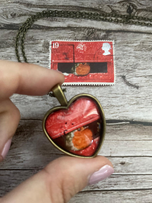 Collana Natale Pettirosso Cuore