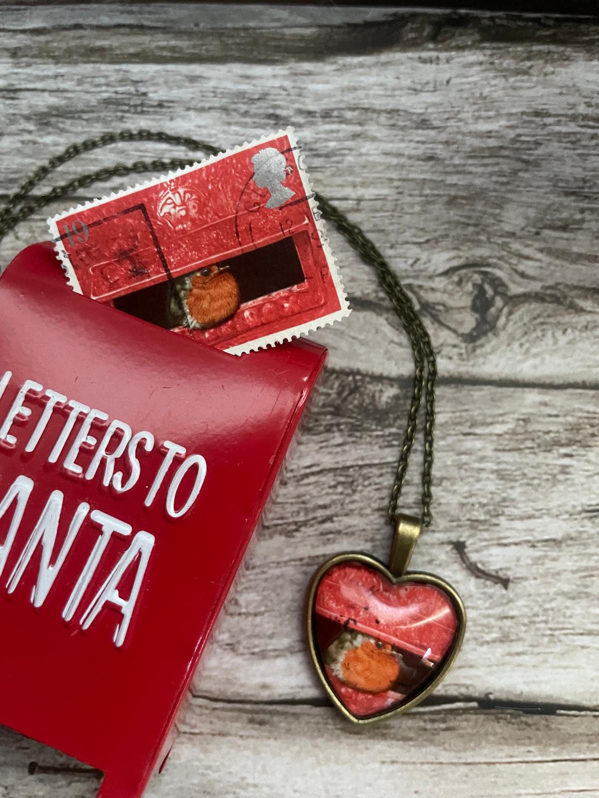 Collana Natale Pettirosso Cuore