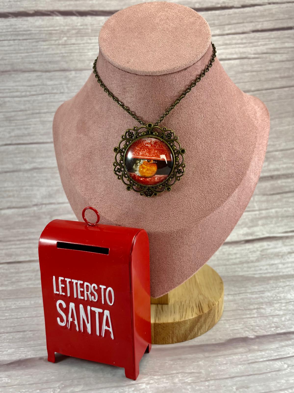 Messaggero d'Inverno - Collana Natale Pettirosso romantico