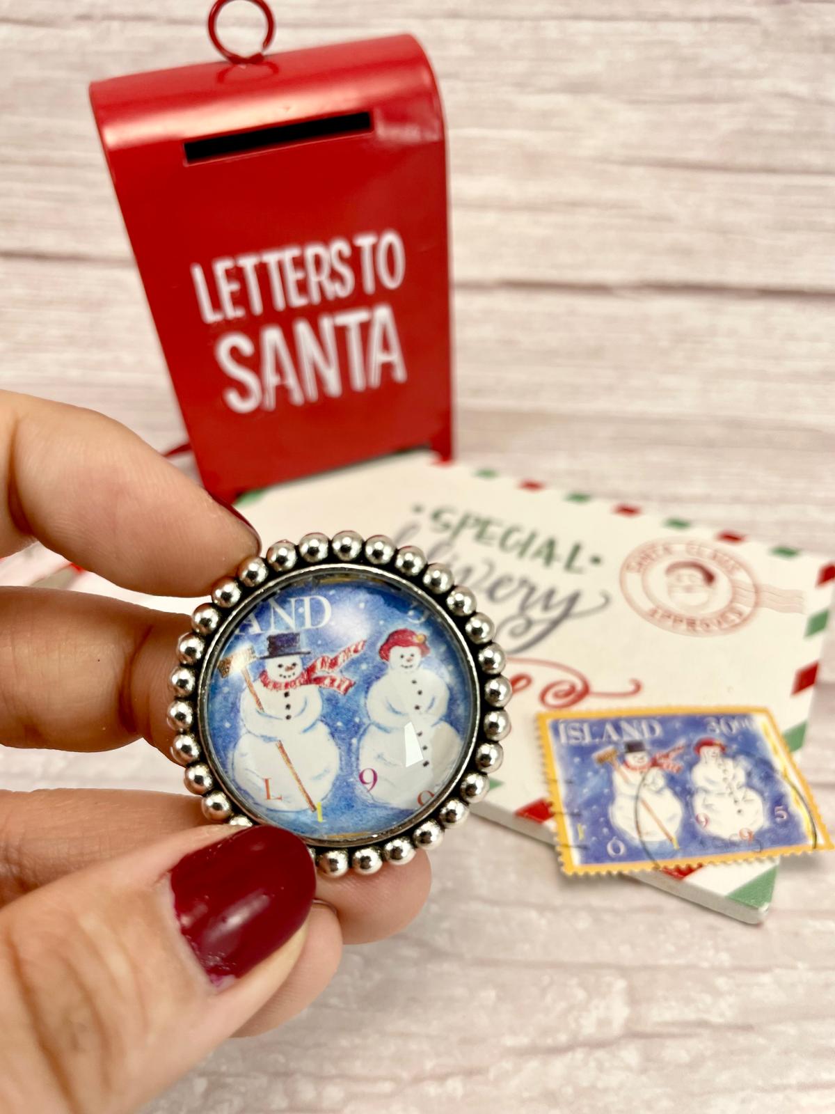 Spilla Natale Pupazzi di Neve