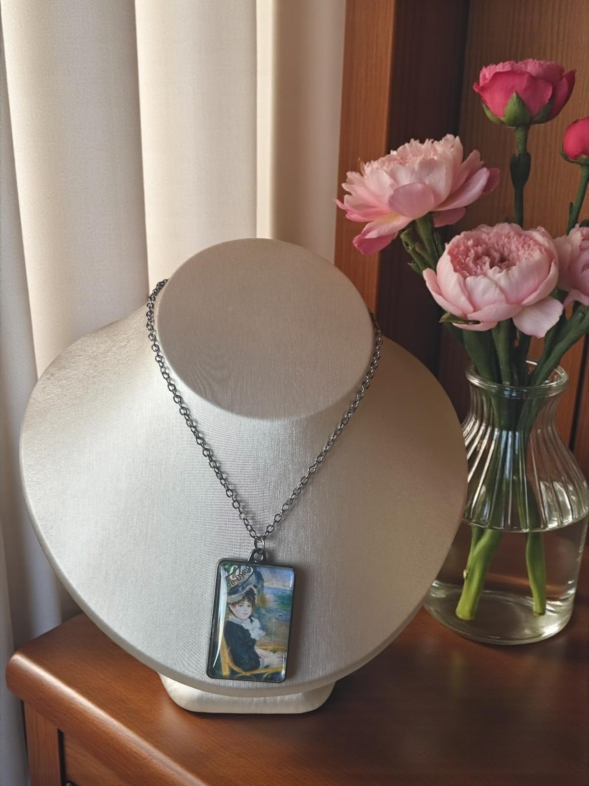 Collana con francobollo vintage Renoir - La Balançoire