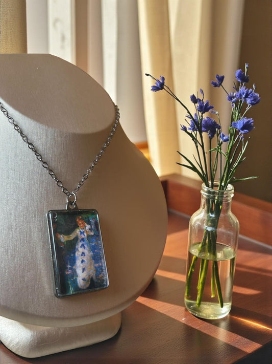 Collana con francobollo vintage Renoir - La Balançoire