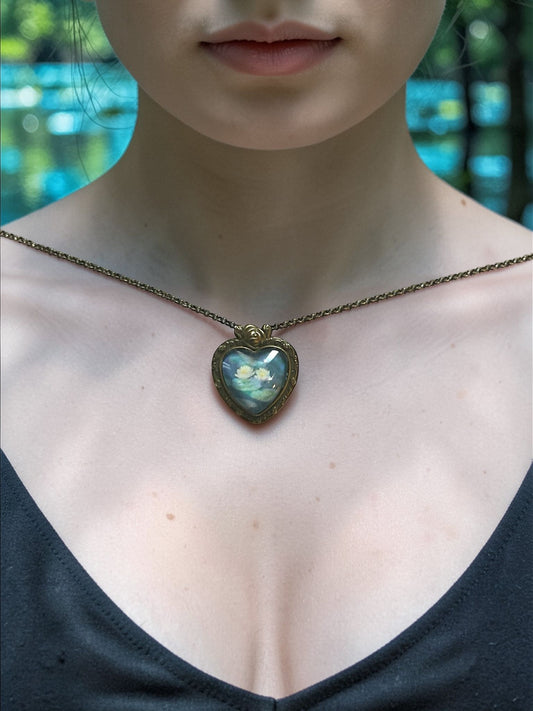 Collana cuore  Monet - Ninfee