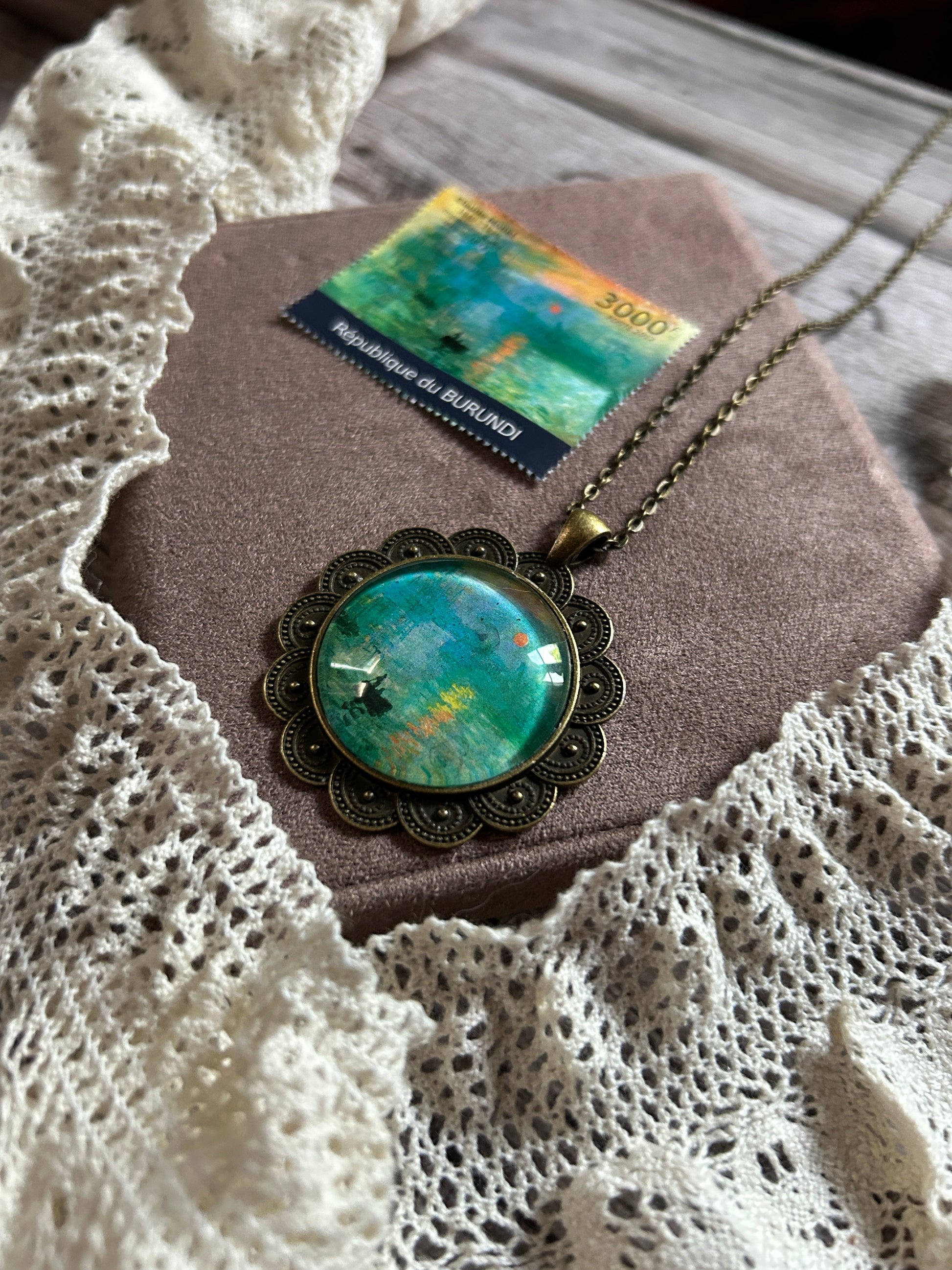 Collana Impressione, levar del sole - Monet (francobollo Burundi 2012) - Lady Nostalgia