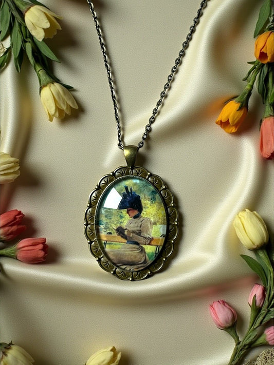 Collana "La Lettrice di Corcos" - Ciondolo Ovale - Lady Nostalgia