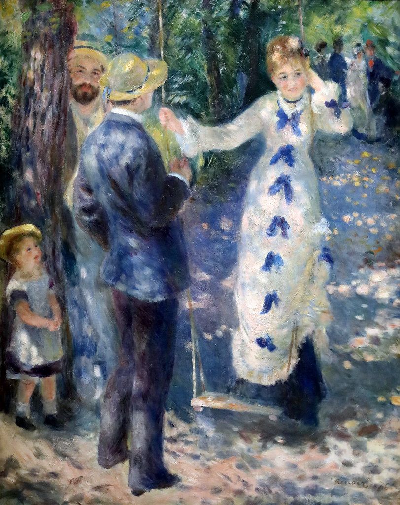 Collana con francobollo vintage Renoir - La Balançoire