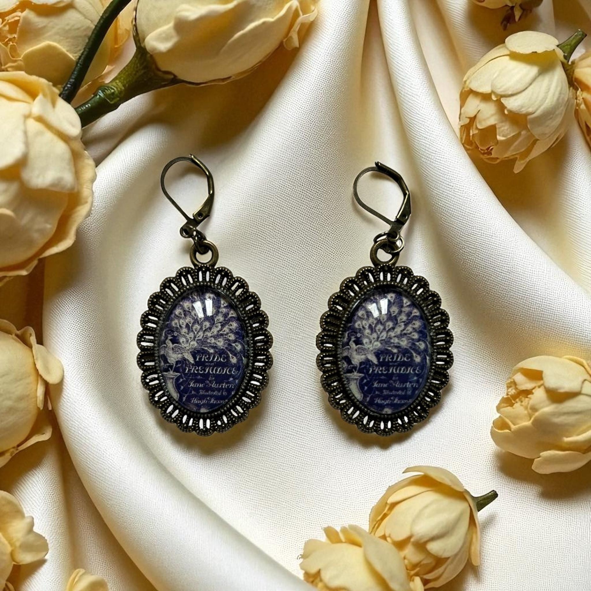 Orecchini Jane Austen Orgoglio e Pregiudizio Bronzo - Lady Nostalgia