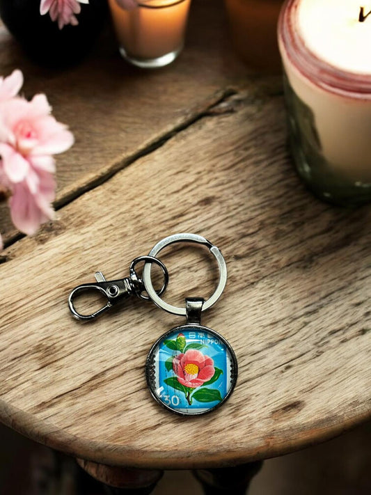 Portachiavi - Fiori di Fiore di Pesco Giapponese - Lady Nostalgia