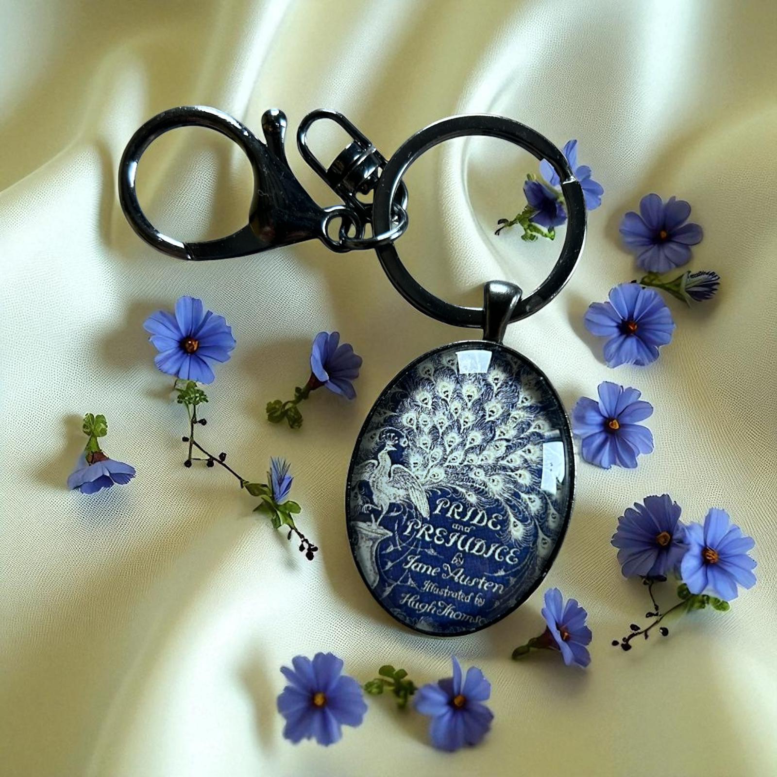 Portachiavi Jane Austen Orgoglio e Pregiudizio Peacock - Lady Nostalgia