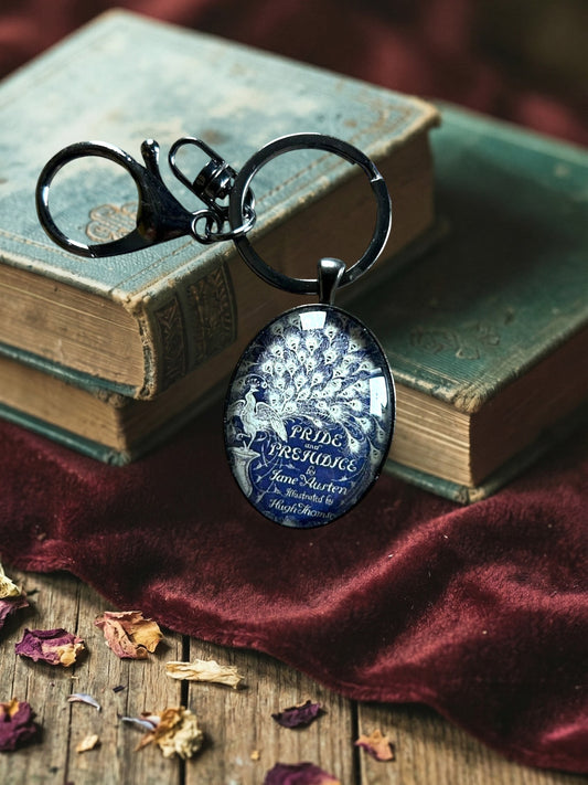 Portachiavi Jane Austen Orgoglio e Pregiudizio Peacock - Lady Nostalgia