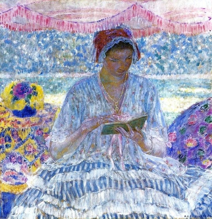 Segnalibro Lettrice Summer Reading (1919) - Frederick Frieseke - Lady Nostalgia