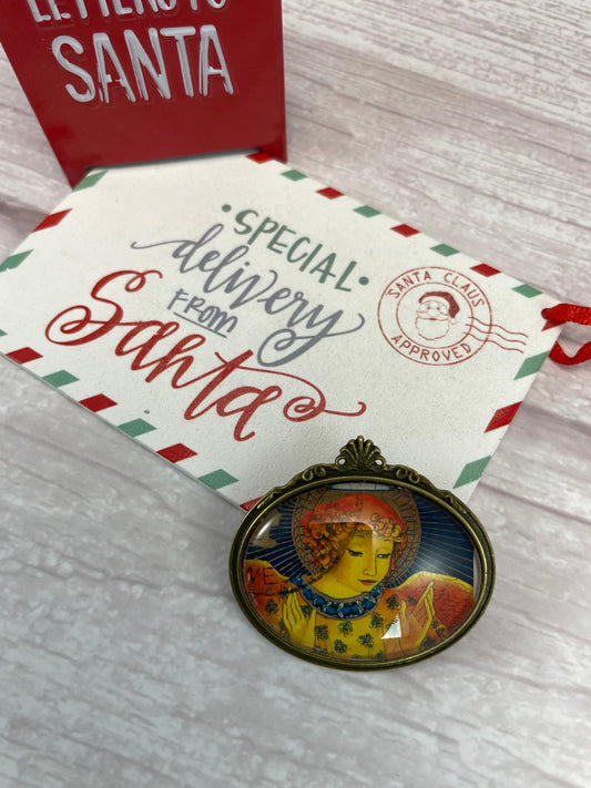 Spilla natalizia angelo dorato - Lady Nostalgia