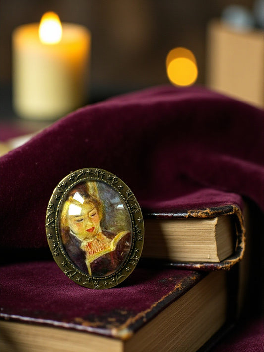 Spilla "La lettrice" - Renoir - Gioiello per lettrici