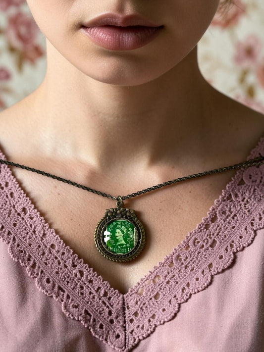 Collana Elisabetta verde tonda